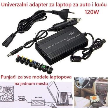Računari, laptopovi i tableti: Univerzalni punjač za laptop 120W 2in1 2.200 rsd Univerzalni punjač