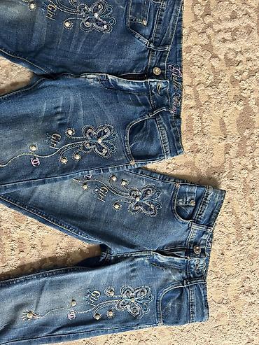 Детская одежда и обувь: Qız üçün zinətli cins şalvarlar – 2 ədəd dəst - Brend: Girlie Brand - — 2