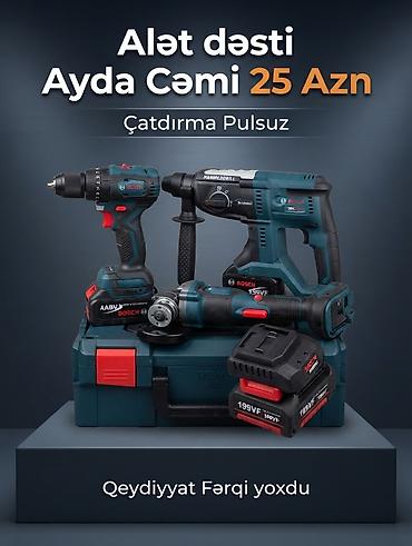 boyama seti: Akkumulyatorlu alət dəsti Tərkib: - Zərbəli matkap/şurup sıxan - — 1