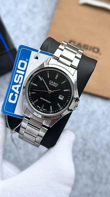 silver: Классические часы часы, Casio, Япония, Водонепроницаемые, Мужские, Новый — 1