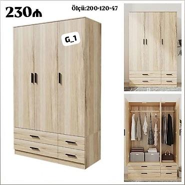 mini led: Üç qapılı paltar dolabı – model G_1 - Ölçü: 200 × 120 × 47 sm - — 1