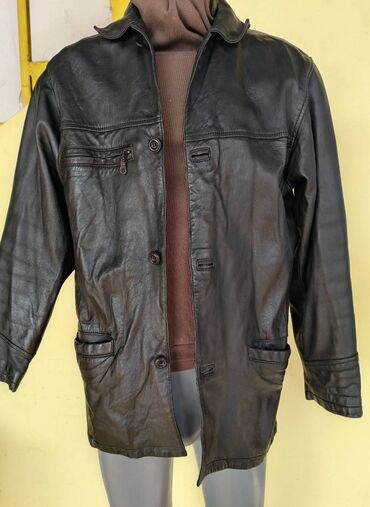 avirex jakna: Leather jacket Genuine leather, XL (EU 54), color - Black