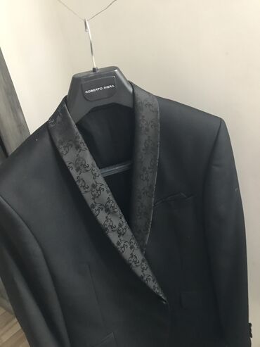 пиджак мужская: Костюм 3XL (EU 46), цвет - Черный