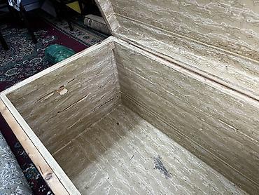деревянные сундуки ручной работы: Şəbəkə naxışlı taxta sandıq - Material: taxta karkas, metal kilidlər — 2