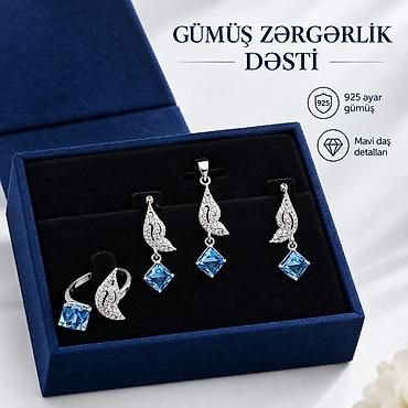 gumus kulon: Dəstə daxildir: Üzük, Gümüş, 925 Əyar — 1