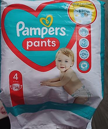 cins salvar: Iki packa var.her biri 10man.Pampers Pants uşaq bezləri – ölçü 4 (9–15 — 1