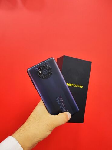 zapcast telefonlar: Poco X3 Pro, 256 GB, rəng - Göy, Zəmanət, Düyməli, Sensor