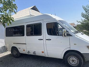 будка тент: Mercedes-Benz Sprinter, белый микроавтобус/фургон с высокой крышей и — 4