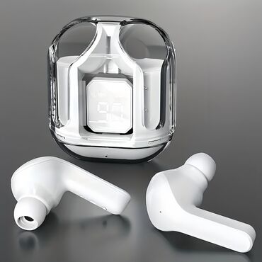 Maqnitofonlar: Yeni Simsiz (Bluetooth) Qulaqcıqlar, AIR MUSIC, rəng - Ağ