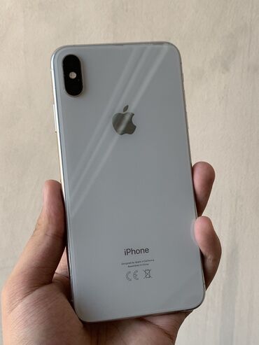 iphone xs цена в бишкеке бу: IPhone Xs Max, Б/у, 256 ГБ, Белый, Защитное стекло, Чехол, 100 %