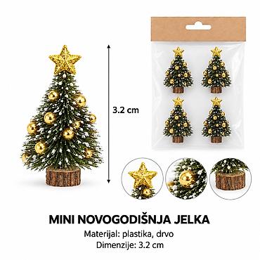 KMT Božićni svetleći broš jelka 7994192 Praznični dodatak pogodan za