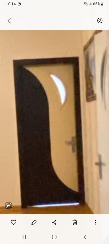 mdf plintus: Müasir dizaynlı daxili otaq qapısı - Model: Asimmetrik dekorativ — 1