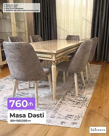 Masa Dəsti – 90×160/200 sm - Mexanizm: açılan (uzadıla bilən) -