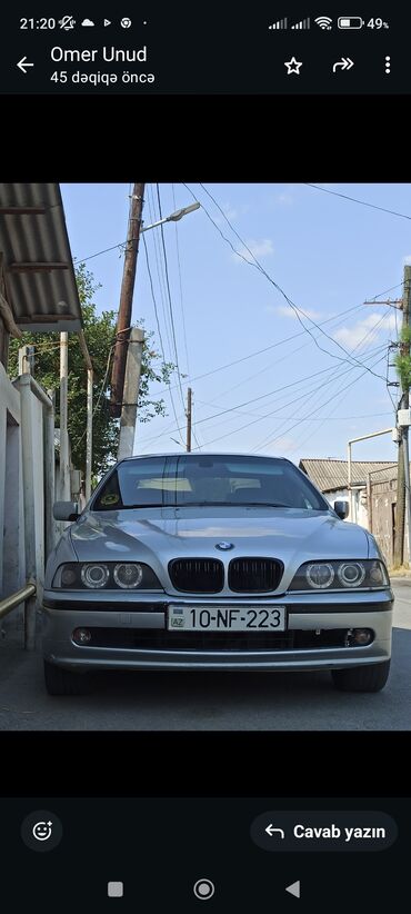 disk teker type 1: Tecli satlirBMW 5 Series (E39) sedan – gümüşü rəng. - Ön görünüş