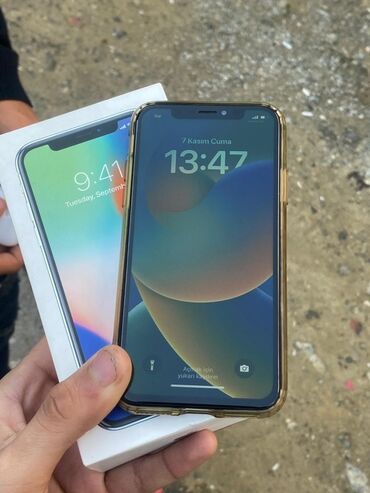 ayfon x qiyməti: IPhone X, Qızılı, Face ID