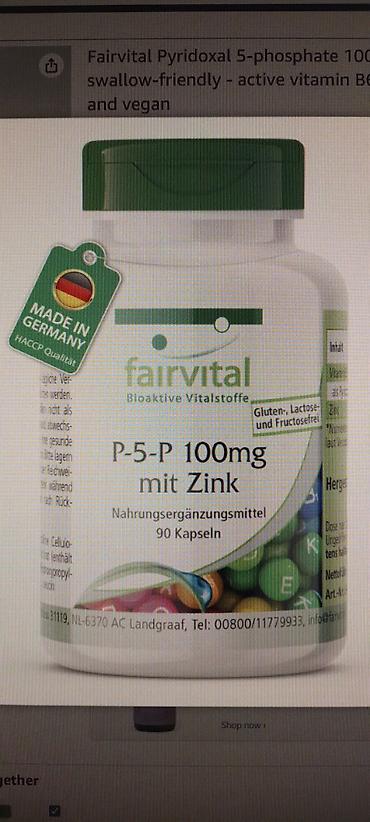 Gözəllik və sağlamlıq: Məhsul: Fairvital P-5-P 100 mg sinklə – aktiv Vitamin B6 — 1