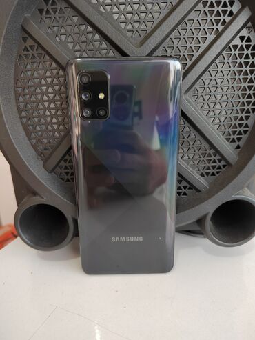 samsung x650: Samsung Galaxy A71, 128 GB, rəng - Qara, Düyməli, Barmaq izi, Face ID