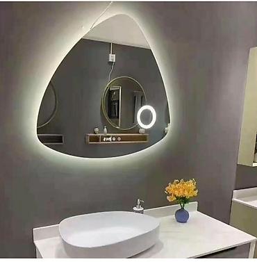душ кабины: Led işıqlı güzgülər sifarişlə hazırlanır vitraj işləri qəbul olunur — 5