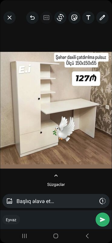stol stul ev üçün: Komi masası