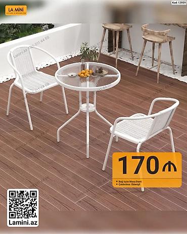 yığılan masa: Bağ üçün masa dəstləri – La Mini 1) Kod: 12393 - Tərkib: 1 ədəd — 2