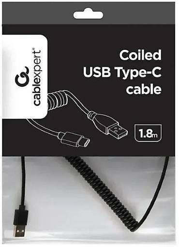 Kablovi za telefone: Cabloexpert spiralni USB Type‑C kabl – 1,8 m - Spiralni (coiled) — 1