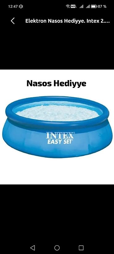 İdman və istirahət: Intex Easy Set şişmə basseyn – elektron nasos hədiyyə. - Brend/model — 1