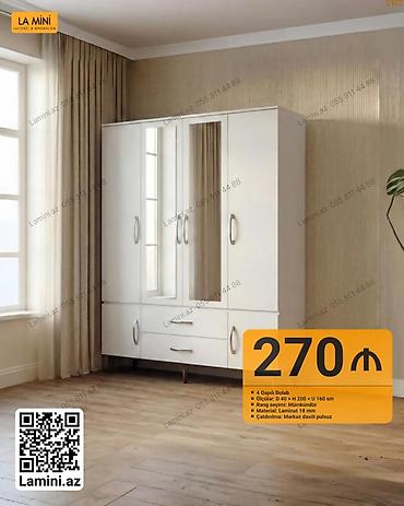 kicik skaf: 4 qapılı dolab – La Mini dizaynı - Ölçülər: Dərinlik 40 sm × — 1