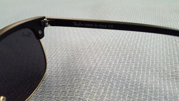 pinko uz: Ray ban clubmaster, black, unisex, nove. Crno staklo i crno-zlatan ram — 7