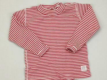 czerwona bluzka długi rękaw: Bluzka, 9-12 m, stan - Zadowalający