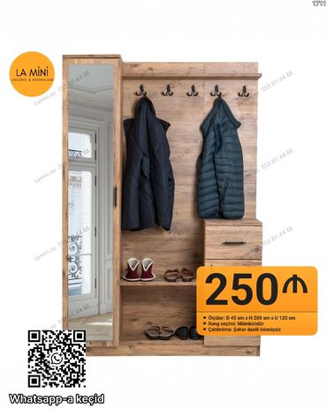 кровать трансформер: Açılan, 1 qapı Düz dolab, Dolab-asılqan