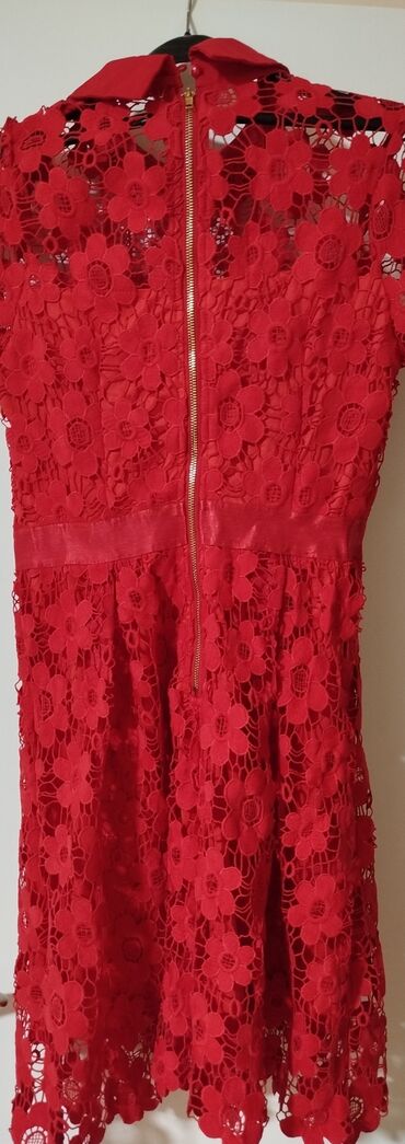 zara haljine za plazu: L (EU 40), color - Red, Cocktail, Short sleeves