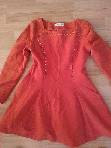 оранжевое вязаное платье: Вечернее платье, L (EU 40)