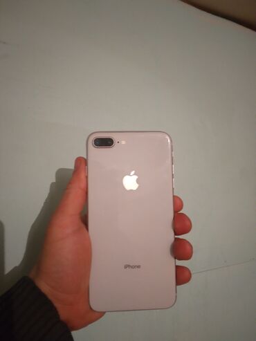 Apple iPhone: IPhone 8 Plus, 64 GB, White Titanium, Zəmanət, Barmaq izi, Simsiz şarj