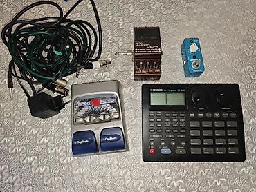 səs yazma studiyasi: Musiqi avadanlıqları seti – gitara effektləri, ritm maşını və kabellər — 1