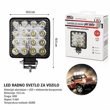 KMT kvadratno LED radno svetlo 16 SMD – bela svetlost - Tip: LED