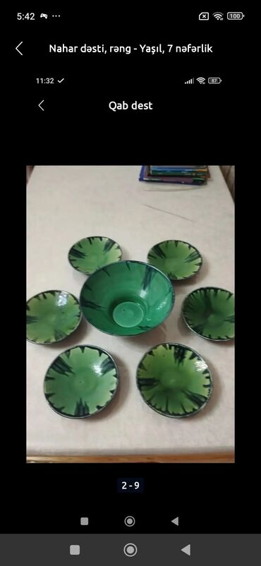 Nahar dəstləri və servizlər: Nahar dəsti, rəng - Yaşıl, Keramika — 2