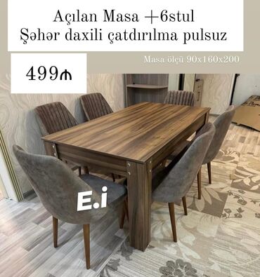 Sifarişlə divanlar: Qonaq otağı üçün, Yeni, 6 stul