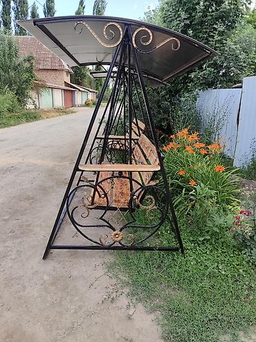 inversion stol: Садовые качели Металл, Со спинкой, С крышей — 6