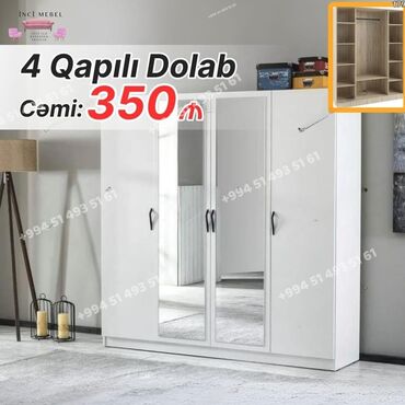 Dolablar: Yeni, Açılan, 3 qapılı Düz dolab, Qarderob, paltar dolabı, Azərbaycan — 18