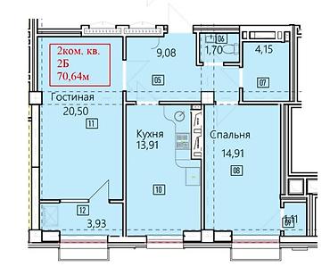 400: 2 комнаты, 70 м², Асанбай мкр Элитка, 5 этаж, ПСО (под самоотделку) — 2