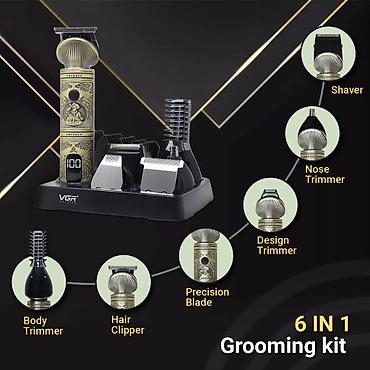 philips epilyator: VGR 106 - Universal Trimmer dəsti 5in1 6000RPM 1200mah TYPC . Qiyməti — 5