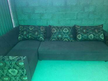мебел на рассрочку: Угловой диван, цвет - Коричневый, Б/у