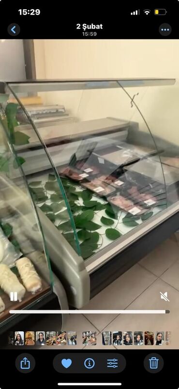 Dərin dondurucular: Vitrin soyuducu satilir 650 azn. Unvan Razin m 8803 Nigaz