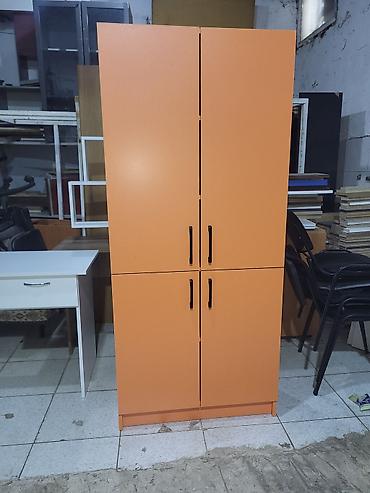 Ev və bağ: Narıncı rəngdə şkaf – 4 qapılı, çoxrəfli model - Material — 1