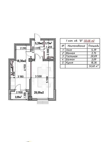 brk group: 1 комната, 50 м², Новая мечеть Элитка, 3 этаж, ПСО (под самоотделку) — 4