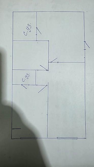 Продажа квартир: 2 комнаты, 80 м², Ак-Орго ж/м Элитка, 9 этаж, ПСО (под самоотделку) — 2