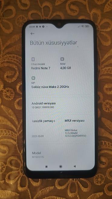 note 12: Redmi Note 7, 64 GB, rəng - Qara, Barmaq izi — 3