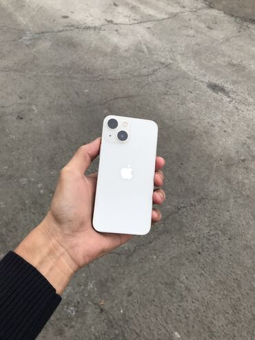 телефон адмен: IPhone 13 mini, Жаңы, 128 ГБ, Ак, Каптама, Кабель, 77 %