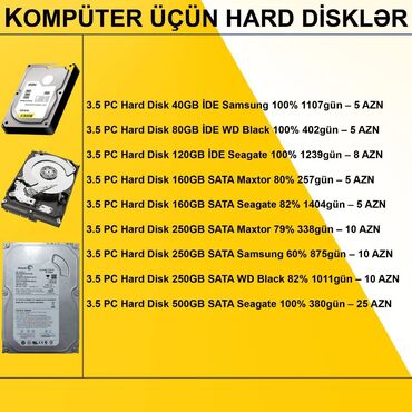 Sərt disklər (HDD): Sərt disk (HDD) 120 GB