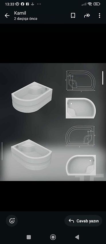 Duş poddonları: Oval vannalar və oval duşaltılar Məhsul təsviri: - Künc üçün nəzərdə — 6